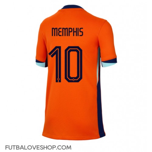 Dres Holandsko Memphis Depay #10 Domáci pre Ženy ME 2024 Krátky Rukáv